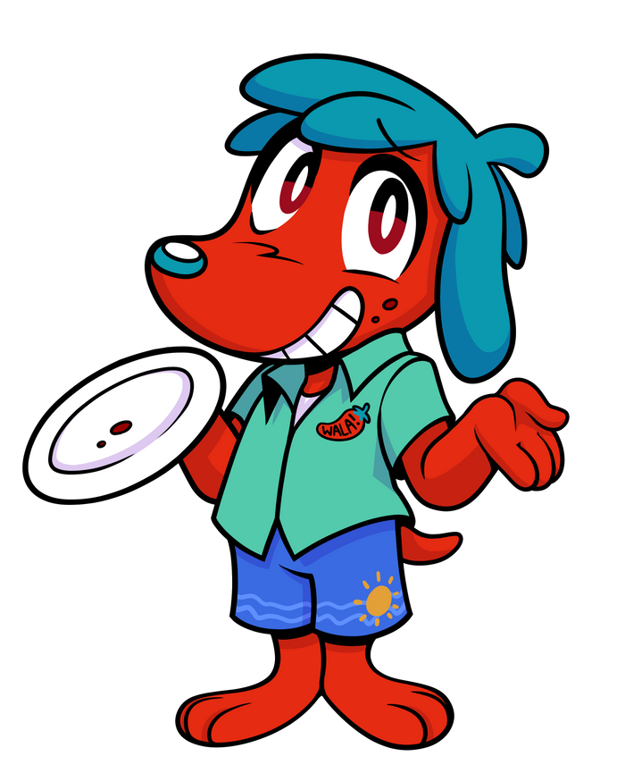 Wala! mascot holding an empty plate