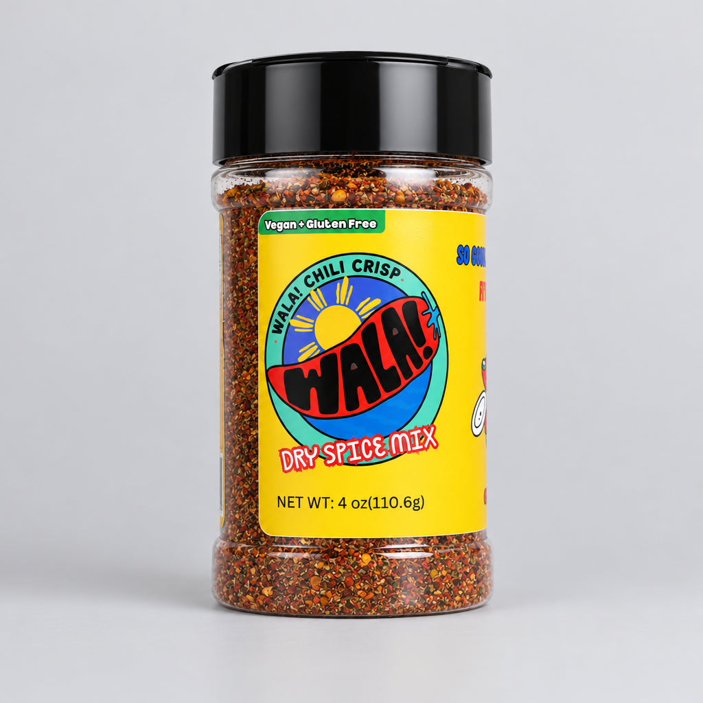 Wala! Dry Spice Mix in a shaker bottle with a yellow label and black lid