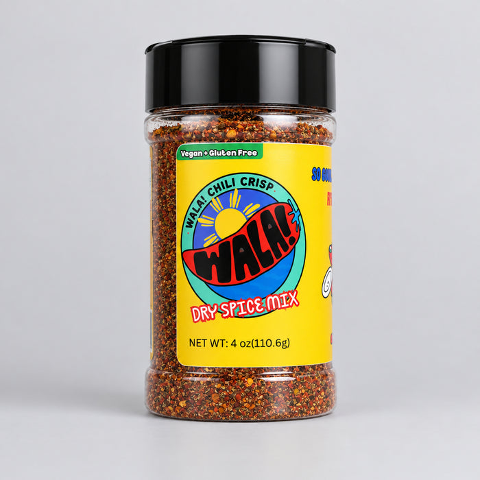 Wala! Dry Spice Mix in a shaker bottle with a yellow label and black lid