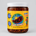 Wala! Hot Honey jar with a yellow label and white lid